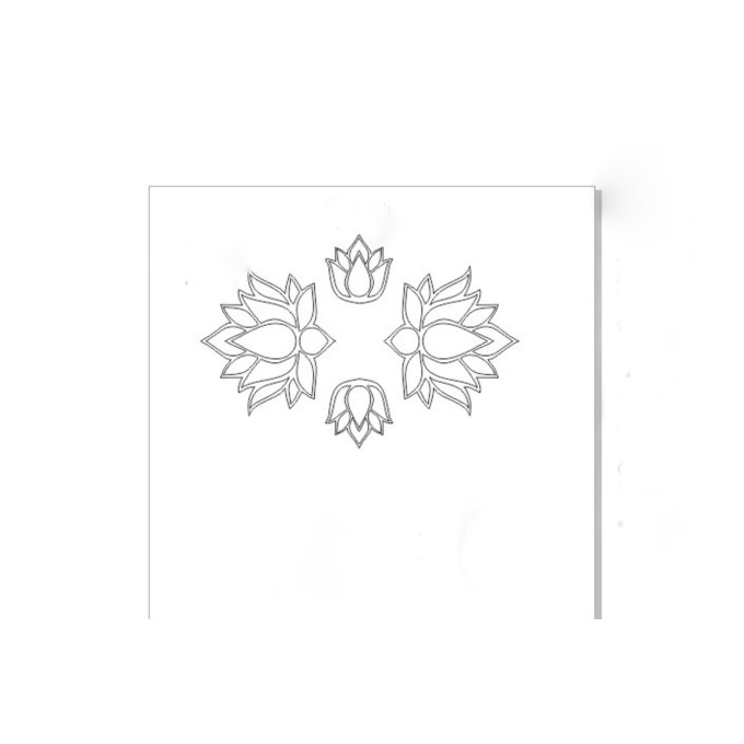 Laser cut lotus flower file, geometric vector template