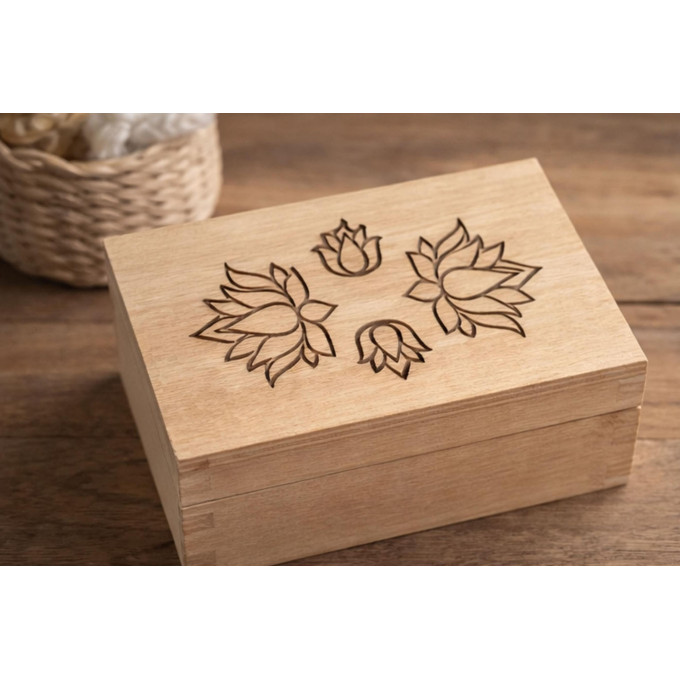 Laser cut lotus flower file, geometric vector template