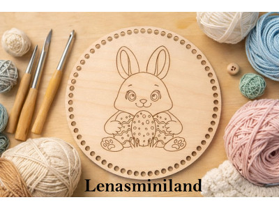 Basket base round 25 bunny