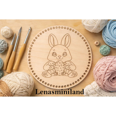 Basket base round 25 bunny