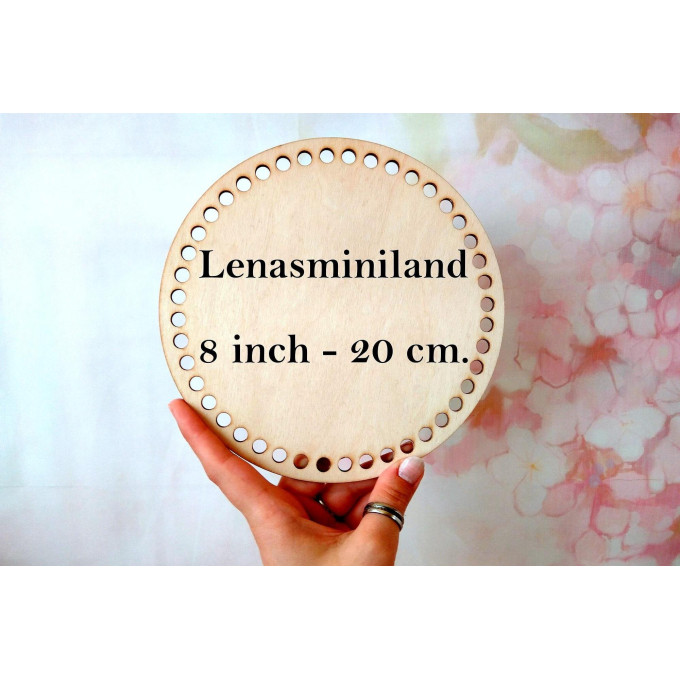 Plain round basket base 8 inch 20 cm digital file