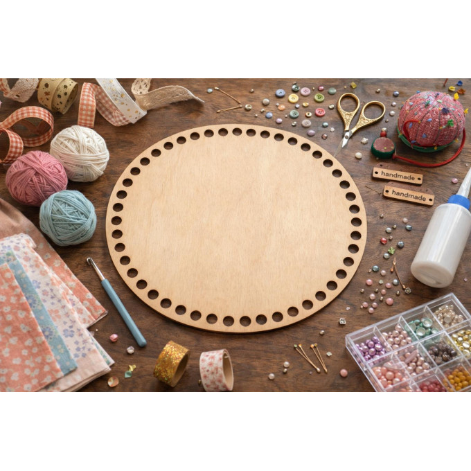 Plain round basket base 8 inch 20 cm digital file