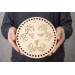 Laser cut basket cover with flowers 8 inch round