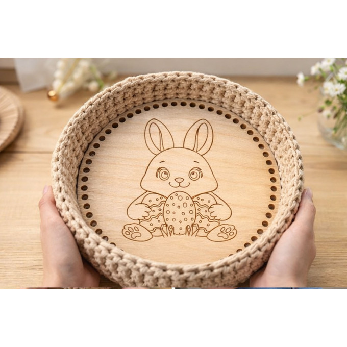 Plain round basket base 8 inch 20 cm digital file