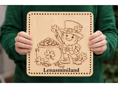 Basket base square 35 leprechaun