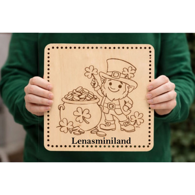 Basket base square 35 leprechaun
