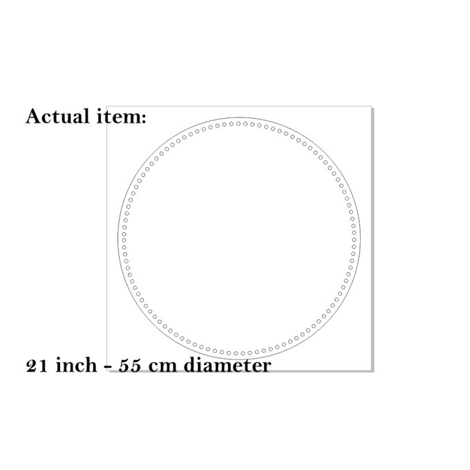 Basket base laser cut file – round 22 inch 55 cm bottom
