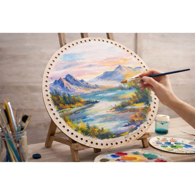 Basket base laser cut file – round 22 inch 55 cm bottom