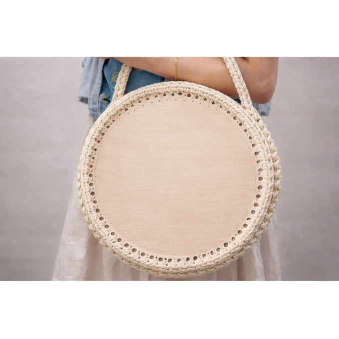 Basket base laser cut file – round 22 inch 55 cm bottom