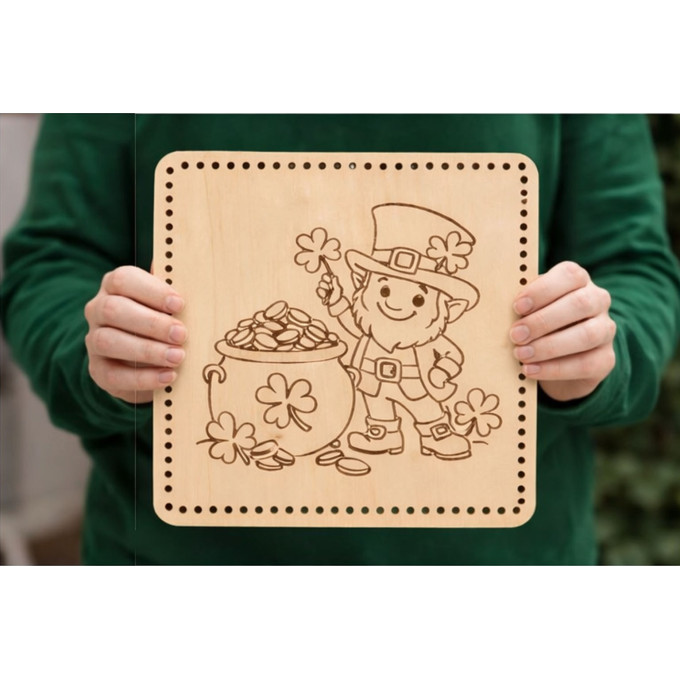 St. Patrick’s day basket base with leprechaun 