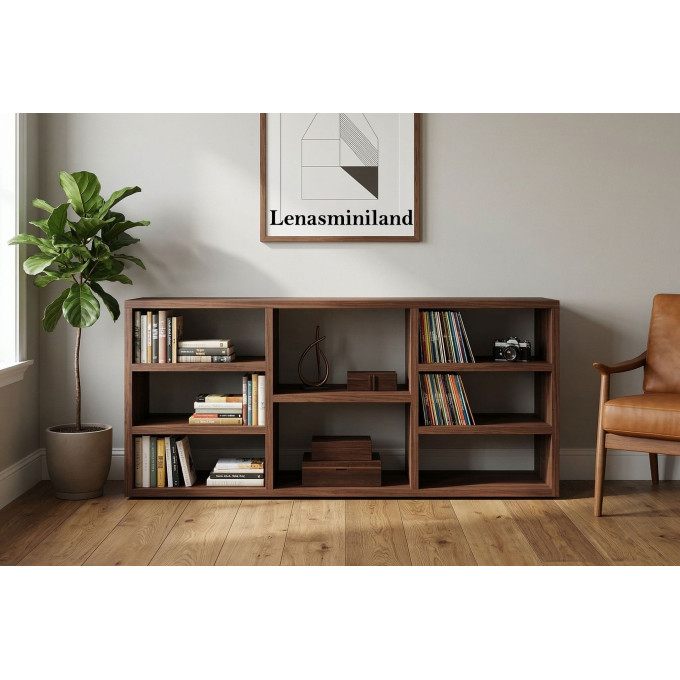 Miniature bookcase digital file, 1:6 scale dollhouse 