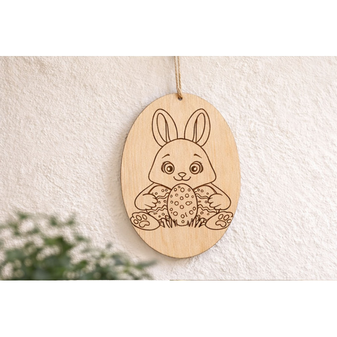 Easter bunny laser cut engraving digital file line art
