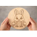 Easter bunny laser cut engraving digital file line art