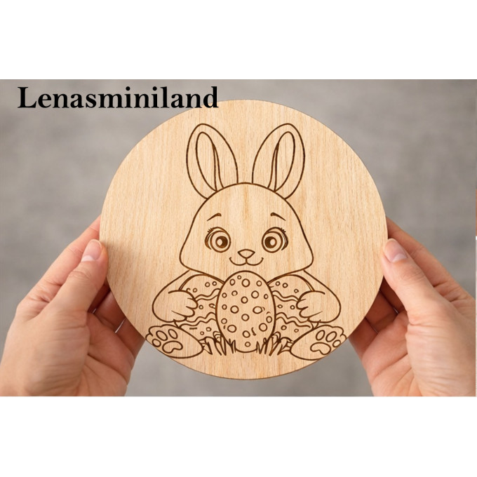 Easter bunny laser cut engraving digital file line art