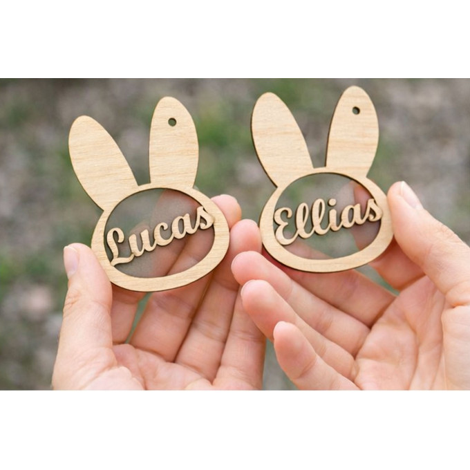 Bunny boys name tags for easter digital file download