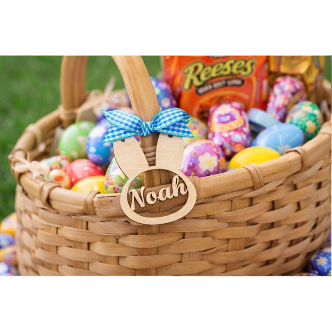 Bunny boys name tags for easter digital file download