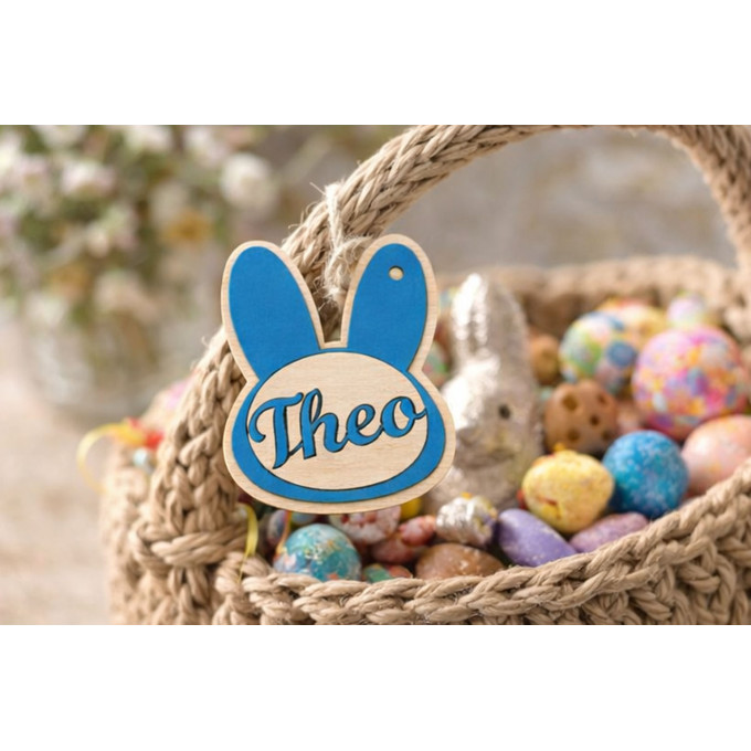 Bunny boys name tags for easter digital file download