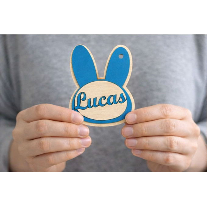 Bunny boys name tags for easter digital file download
