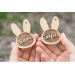 Easter bunny girls name tags digital download laser 