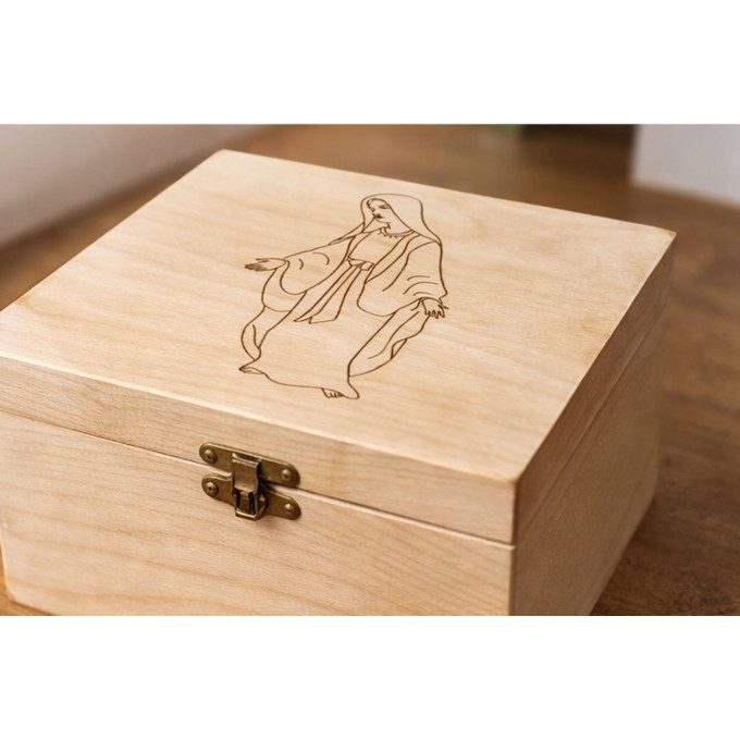 Laser engraving Virgin Mary line art file, Madona