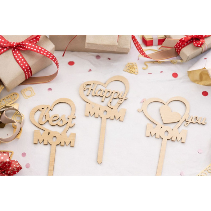 Happy women's day cake topper digital file laser cut