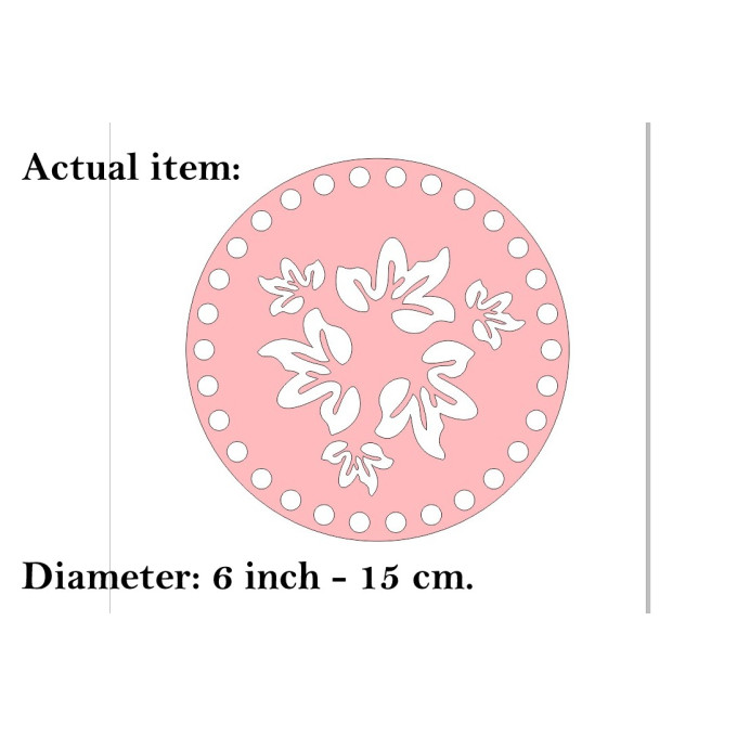 Crochet basket base carved ornament instant download