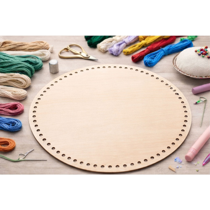 Basket base laser cut file – round 22 inch 55 cm bottom