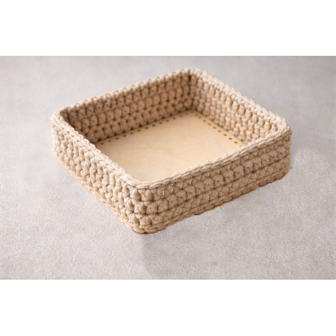 Square basket base 14 inch 35 cm digital file laser cut