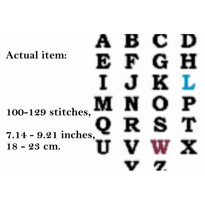 Cross stitch alphabet pattern digital file, embroidery 