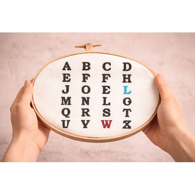 Cross stitch alphabet pattern digital file, embroidery 