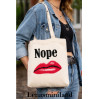 Cross stitch nope lips pattern, disgusting modern 