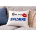 Cross stitch you are awesome words embroidery