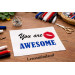 Cross stitch you are awesome words embroidery