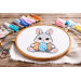 Cross stitch pattern Easter bunny with eggs embroidery