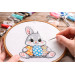 Cross stitch pattern Easter bunny with eggs embroidery
