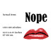 Cross stitch nope lips pattern, disgusting modern 