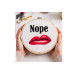 Cross stitch nope lips pattern, disgusting modern 