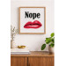 Cross stitch nope lips pattern, disgusting modern 