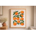 Cross stitch oranges retro eclectic pattern digital file 