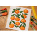 Cross stitch oranges retro eclectic pattern digital file 