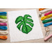 Monstera leaf cross stitch pattern embroidery scheme 