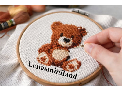 Teddy bear embroidery