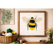 Bee cross stitch embroidery pattern 10 inch needlework