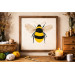 Bee cross stitch embroidery pattern 10 inch needlework