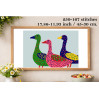 Cross stitch goose embroidery pattern digital file