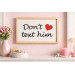 Cross stitch pattern don’t text him quote heart file