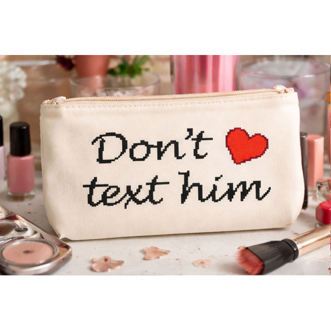 Cross stitch pattern don’t text him quote heart file