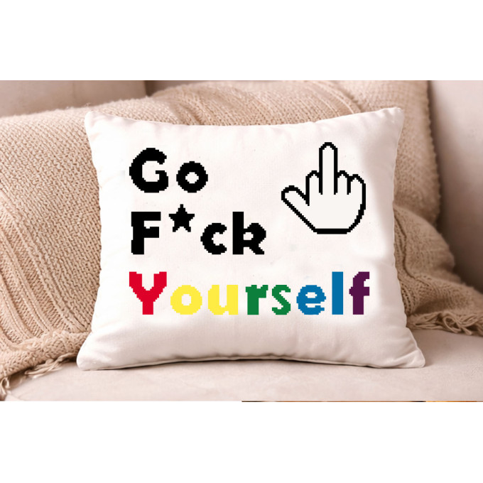 Embroidery pattern go fuck yourself cross stitch digital