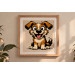Carton dog cross stitch pattern embroidery file digital