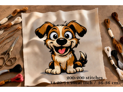 Cross stitch funny dog